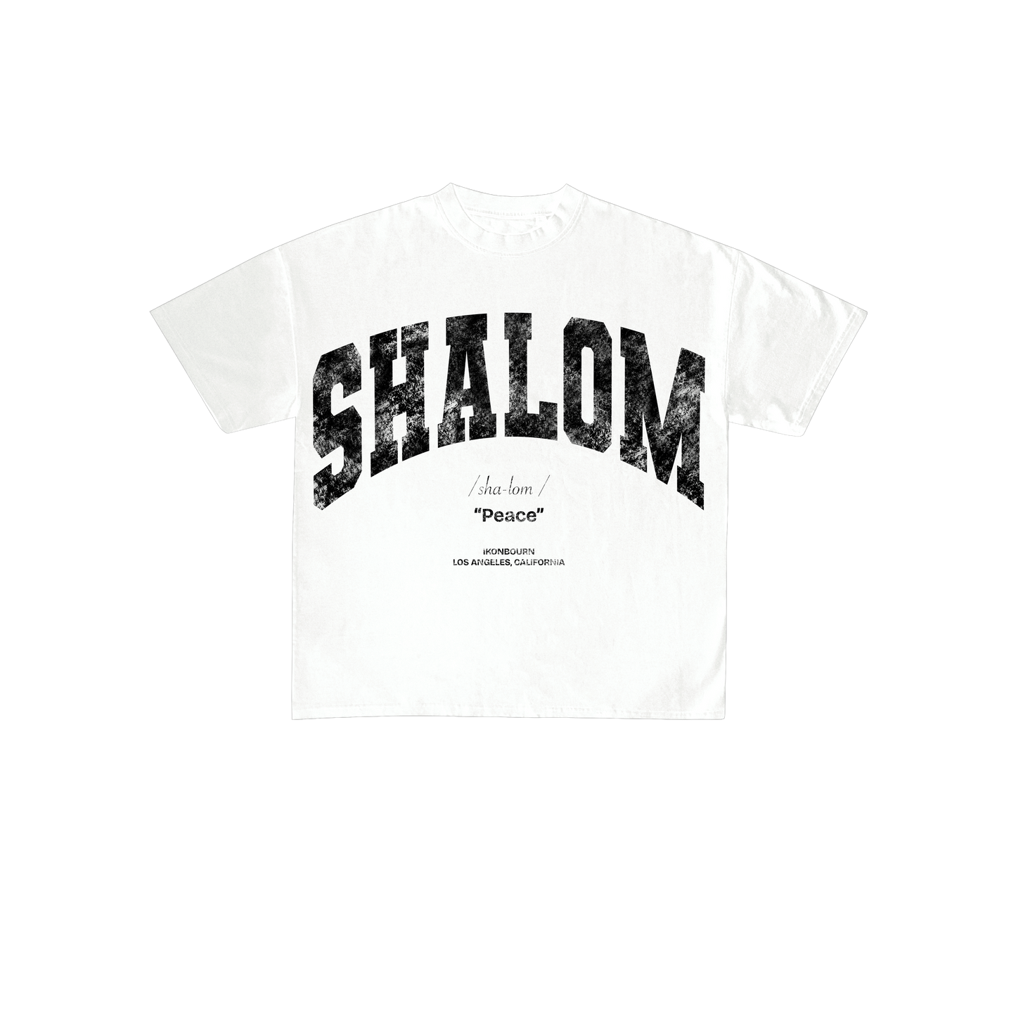 SHALOM Tee - White & Black