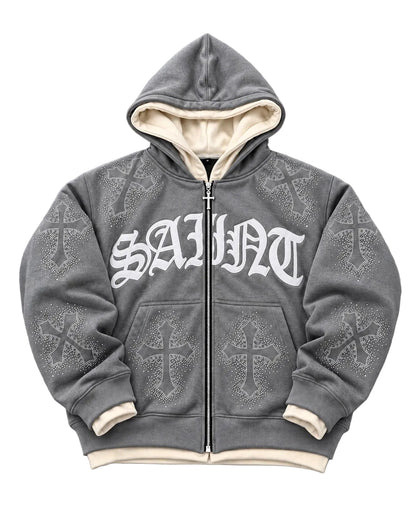GRAPHITE Rhinestone Hoodie