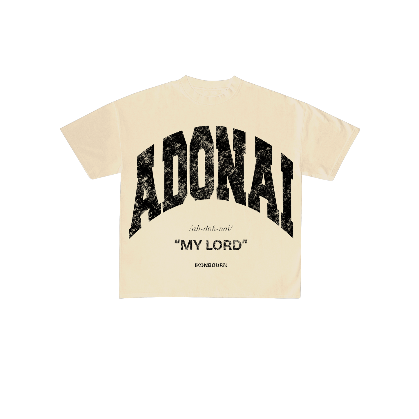ADONAI Tee - Cream & Black