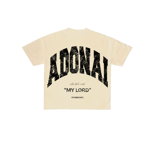 ADONAI Tee - Cream & Black
