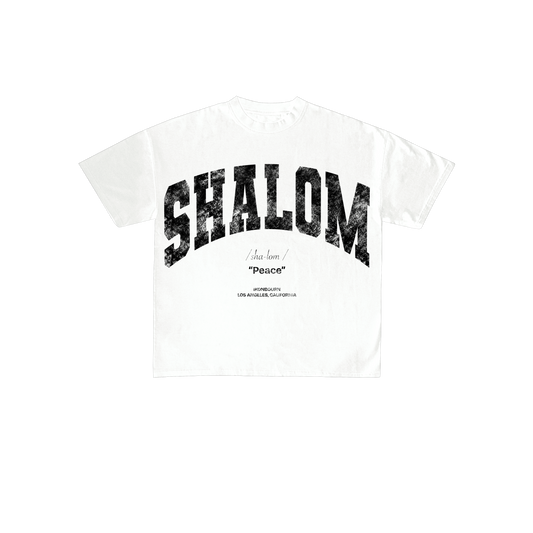 SHALOM Tee - White & Black